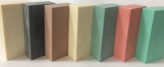 Olive 1.40g/Cm3 Polyurethane Tooling Board สำหรับ Machining Concave Convex Model และ Fixture